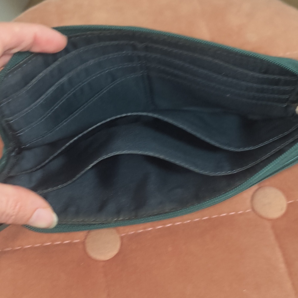 Coach Daisy Triple Zip Leather Wristlet/Clutch - Picture 7 of 10